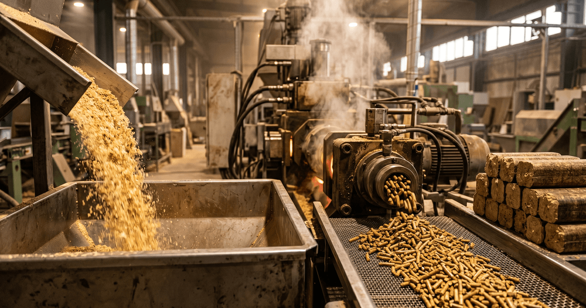 Trociny do produkcji brykietu i pelletu — surowiec do biopaliwa
